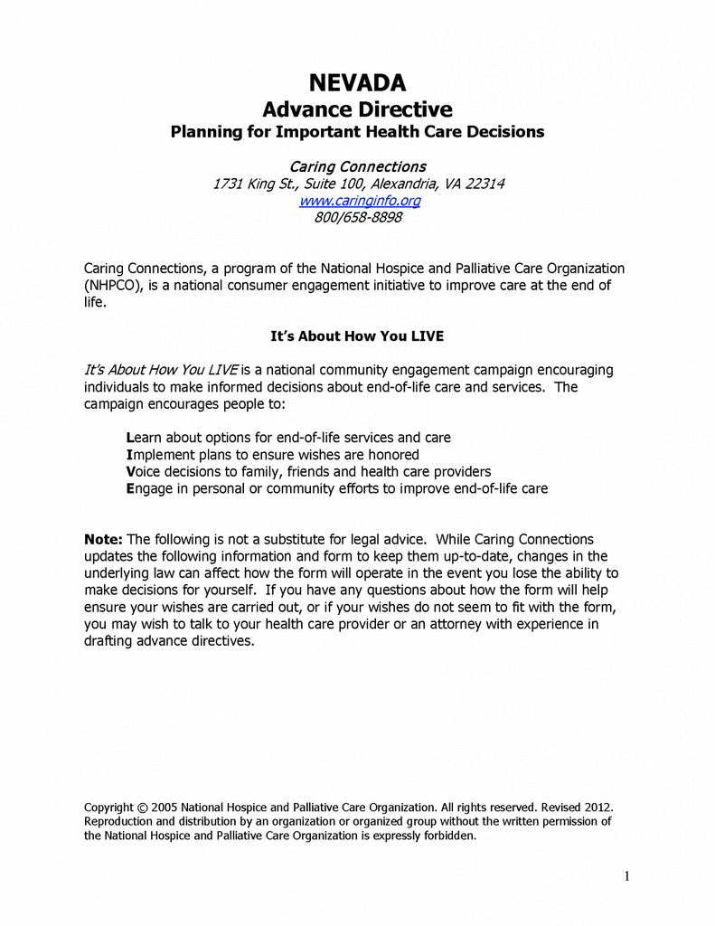 Space Nevada Well-being Division PDF Layout